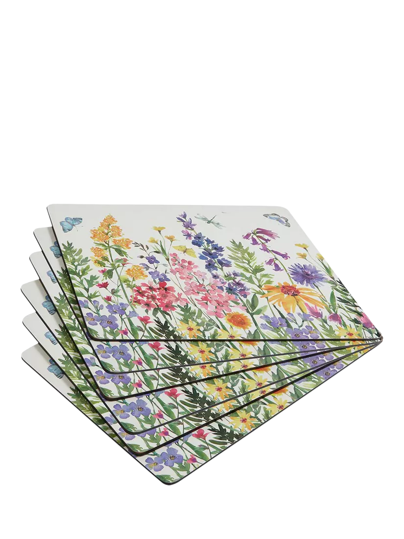 Pimpernel Wildflowers placemat and coaster set - British brand