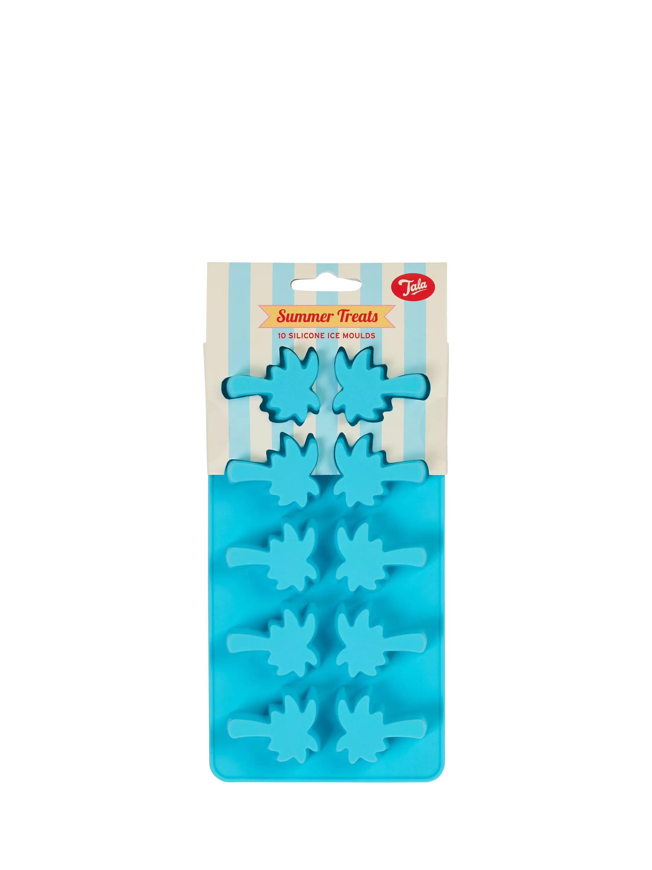 Tala palm tree silicone ice cube mould blue 10 cube, UK version