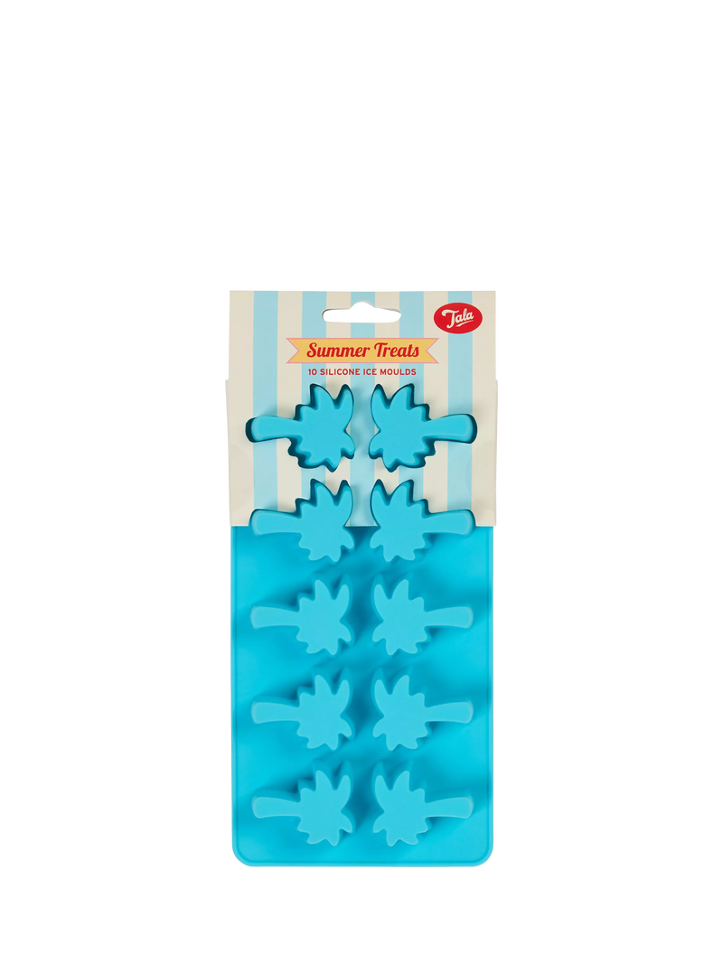 Tala palm tree silicone ice cube mould blue 10 cube, UK version