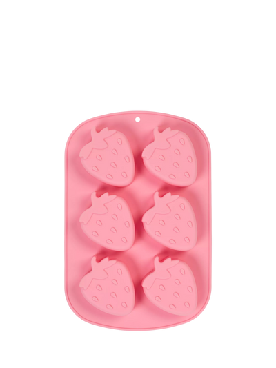 John Lewis Tala Summer Treats Strawberry Silicone Ice Cube Mould, 6 Cubes, Pink- Buy online at McGrocer
