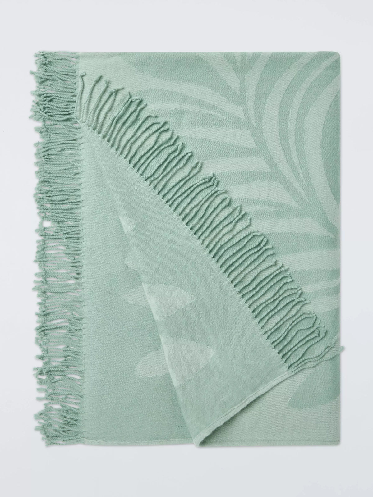 John Lewis Zinnia wool throw celadon green (British brand)
