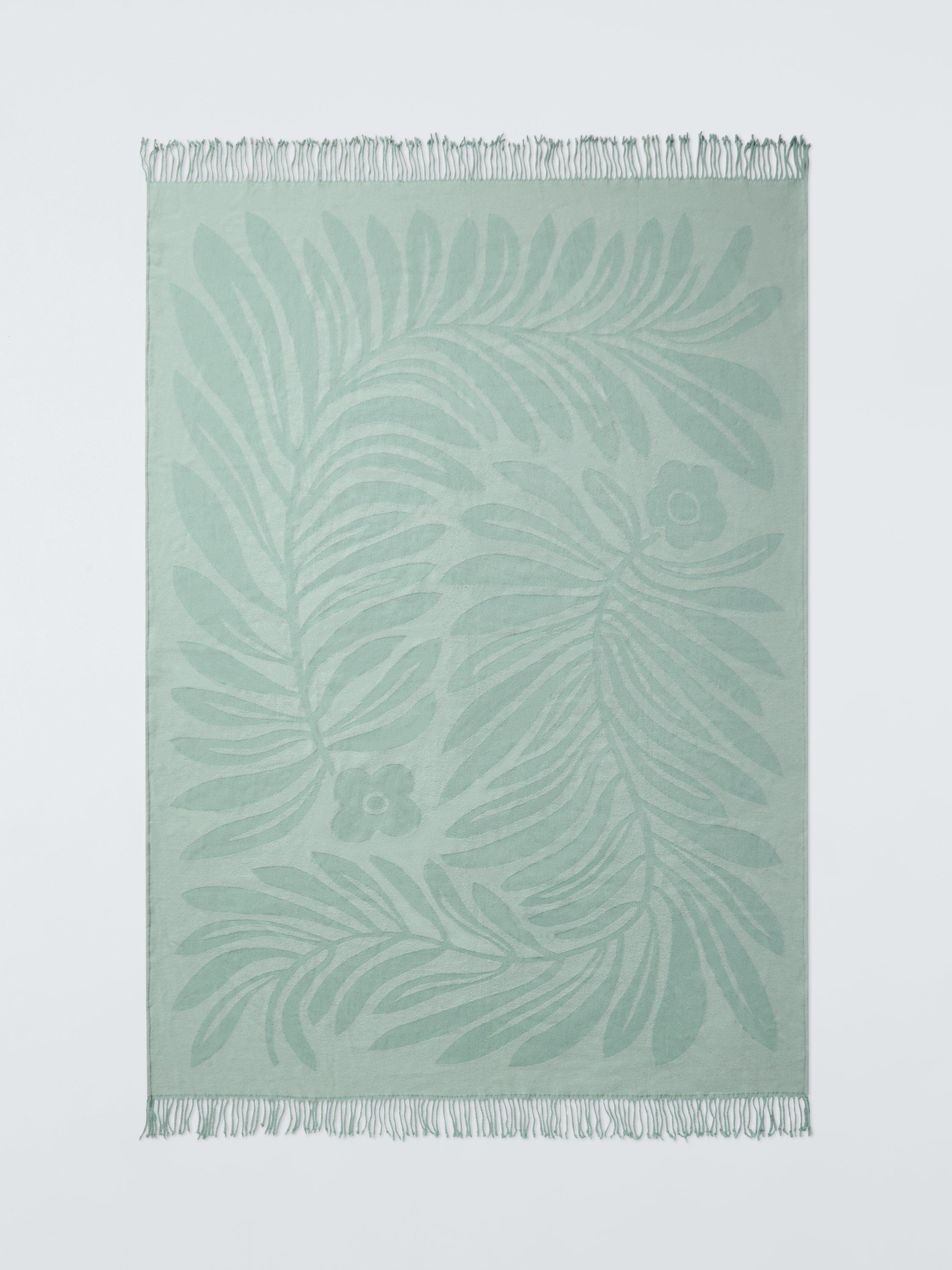 John Lewis Zinnia wool throw celadon green (British brand)