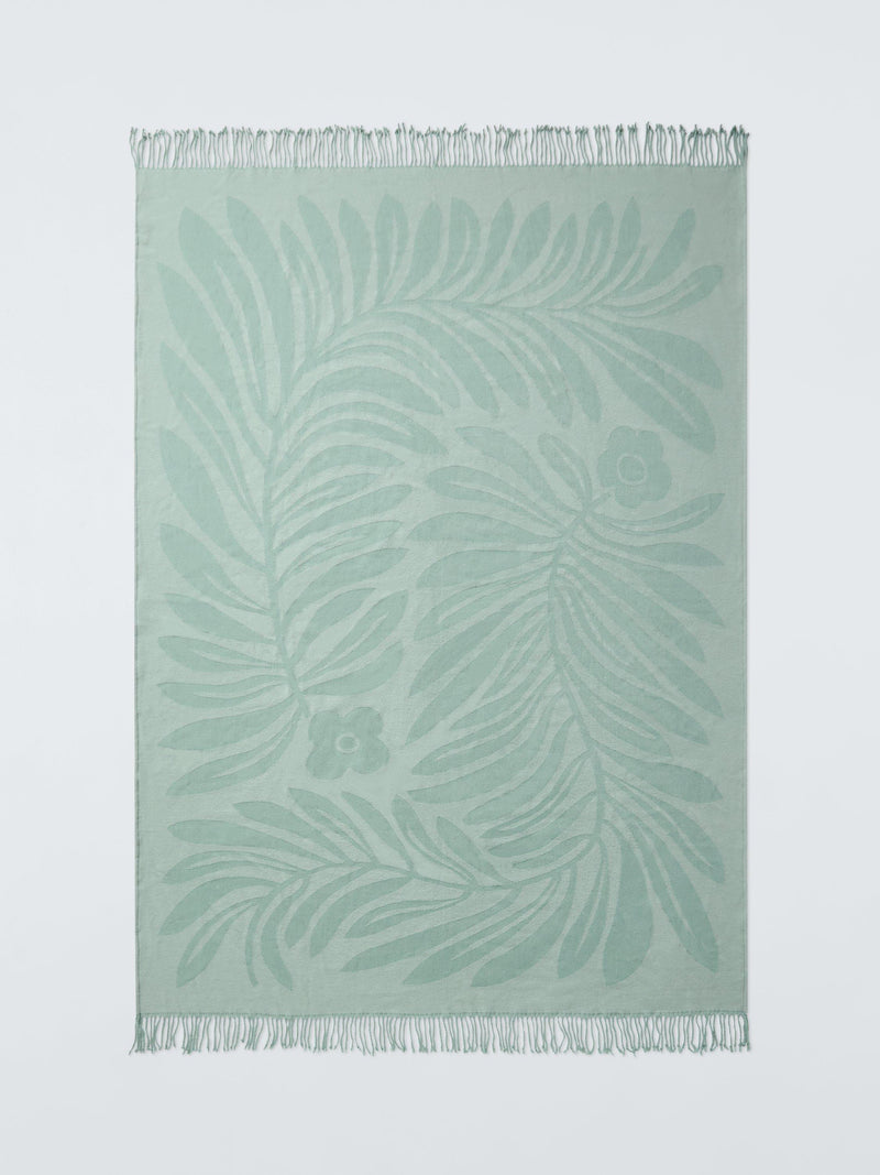 John Lewis Zinnia wool throw celadon green (British brand)