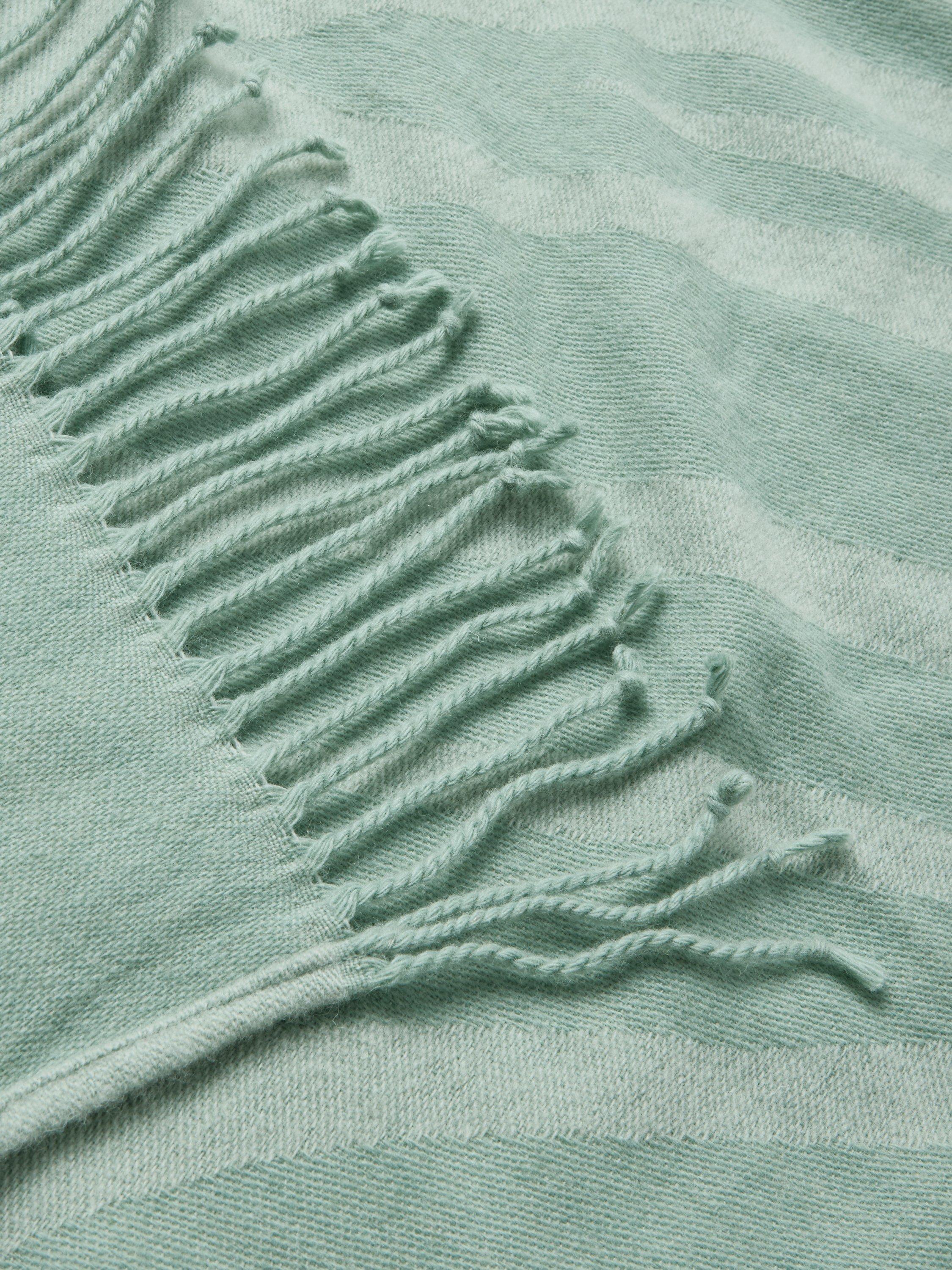 John Lewis Zinnia wool throw celadon green (British brand)