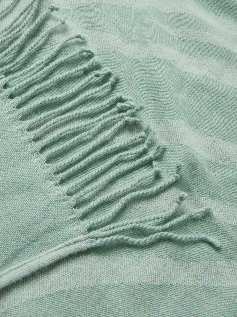 John Lewis Zinnia wool throw celadon green (British brand)
