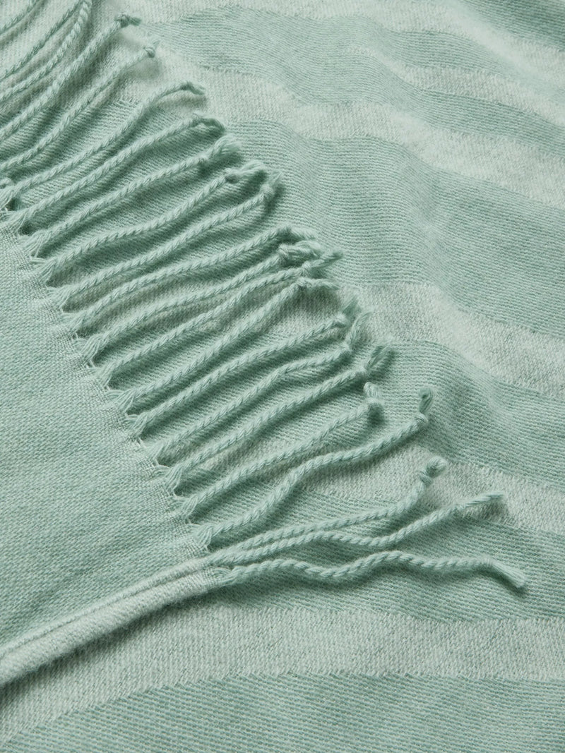 John Lewis Zinnia wool throw celadon green (British brand)