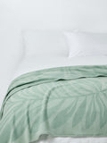 John Lewis Zinnia wool throw celadon green (British brand)