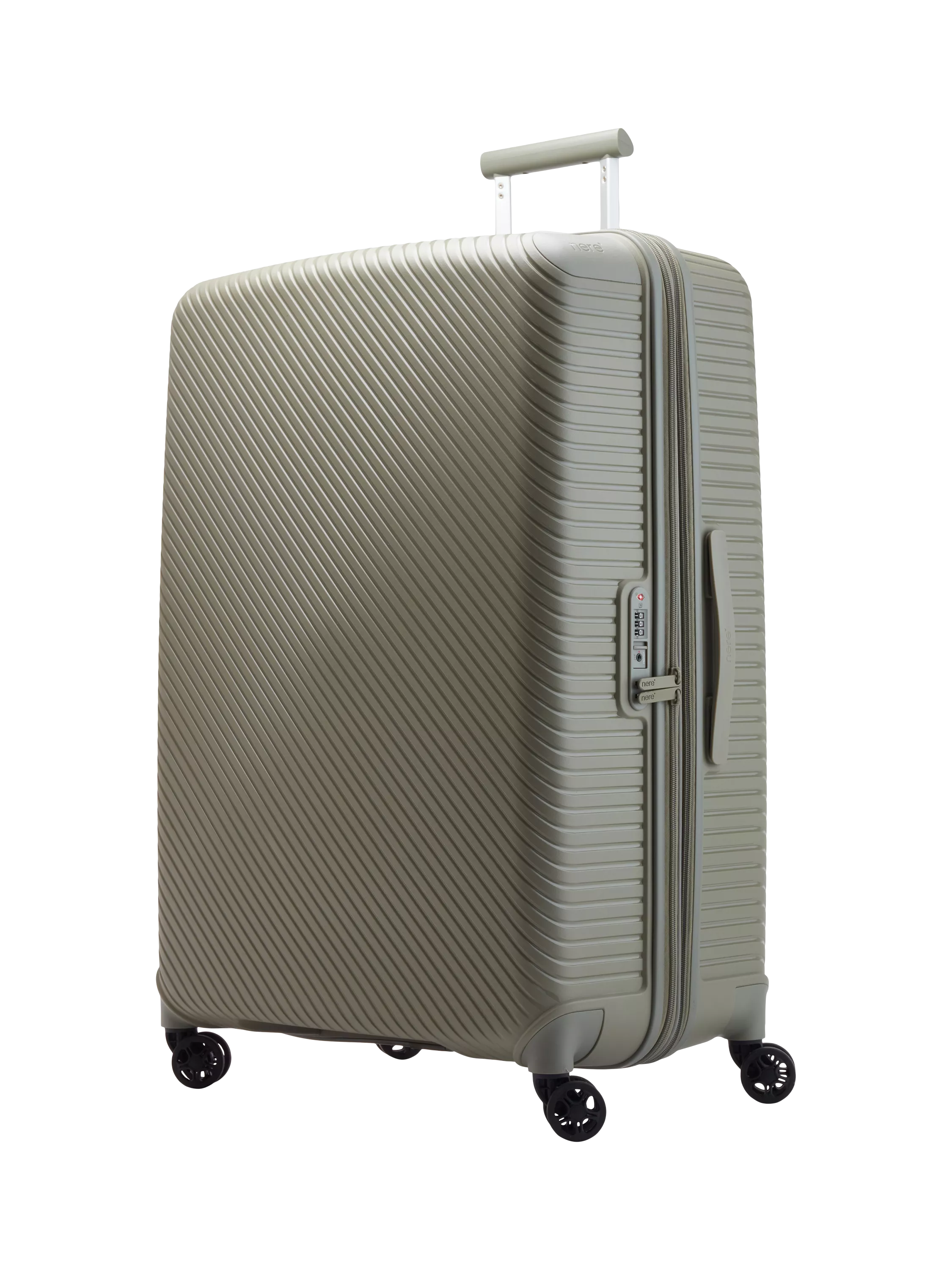 Nere Bondi 4-Wheel Spinner 80cm Expandable Large Suitcase, 140/156L, Olive