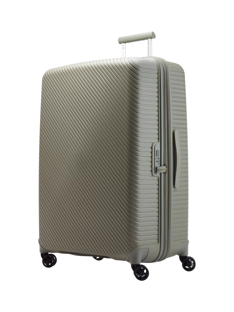 Nere Bondi 4-Wheel Spinner 80cm Expandable Large Suitcase, 140/156L, Olive