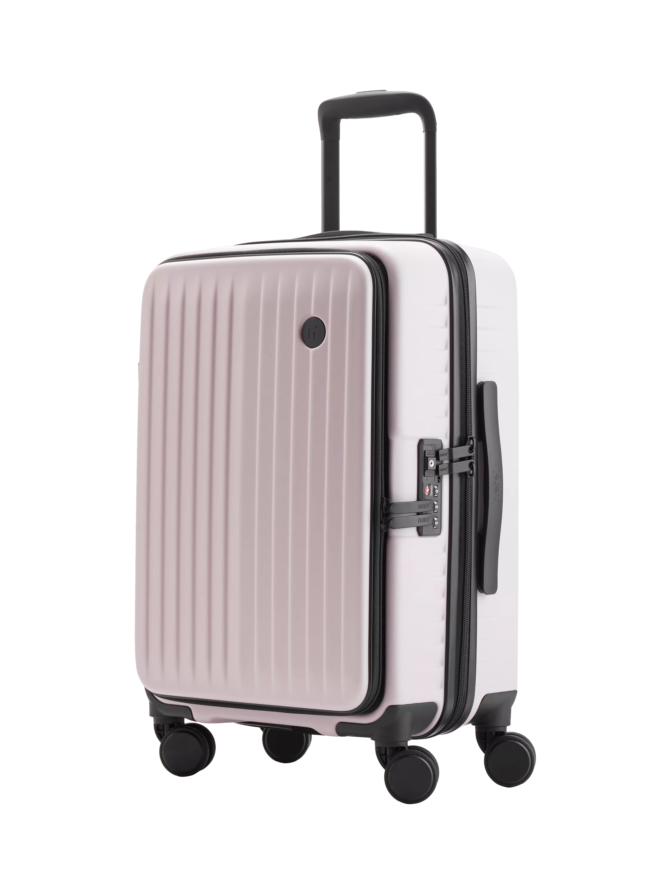 Nere Venture Dual Open 4-Wheel Spinner 56cm Cabin Case, 36L, Pink