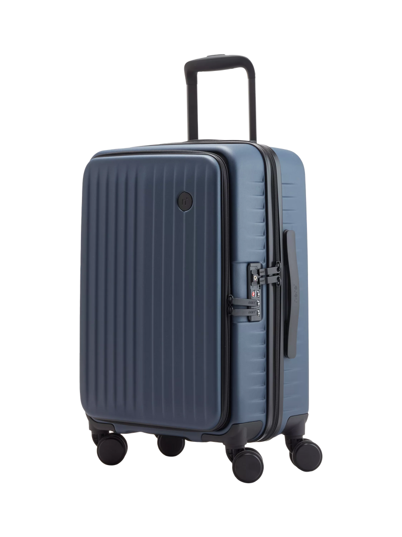 Nere Venture Dual Open 4-Wheel Spinner 66cm Medium Suitcase, 59L, Navy