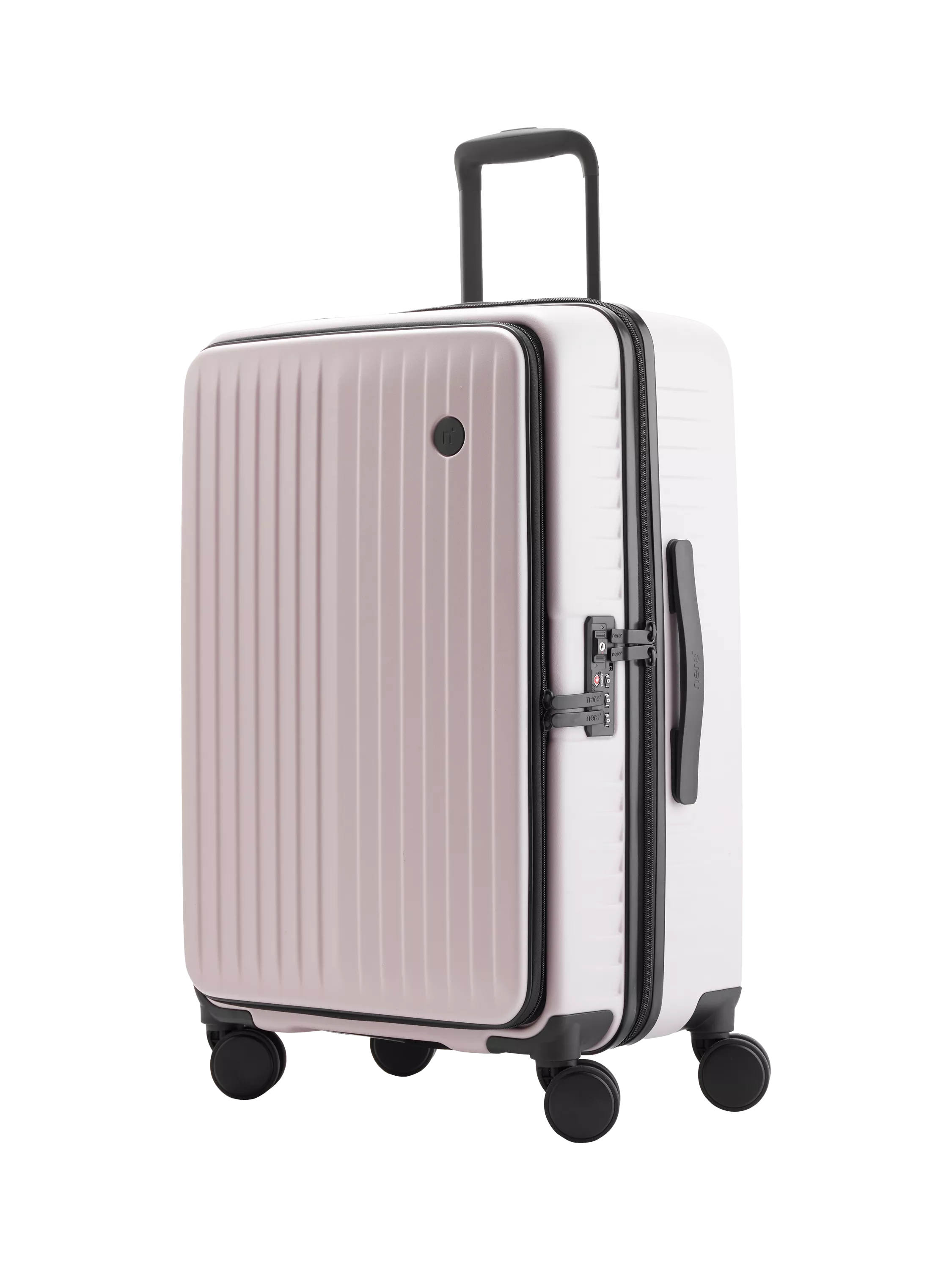 Nere Venture Dual Open 4-Wheel Spinner 66cm Medium Suitcase, 59L, Pink