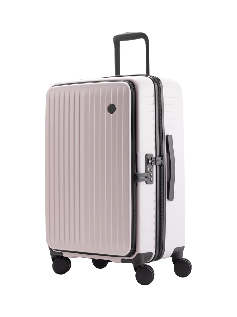 Nere Venture Dual Open 4-Wheel Spinner 66cm Medium Suitcase, 59L, Pink