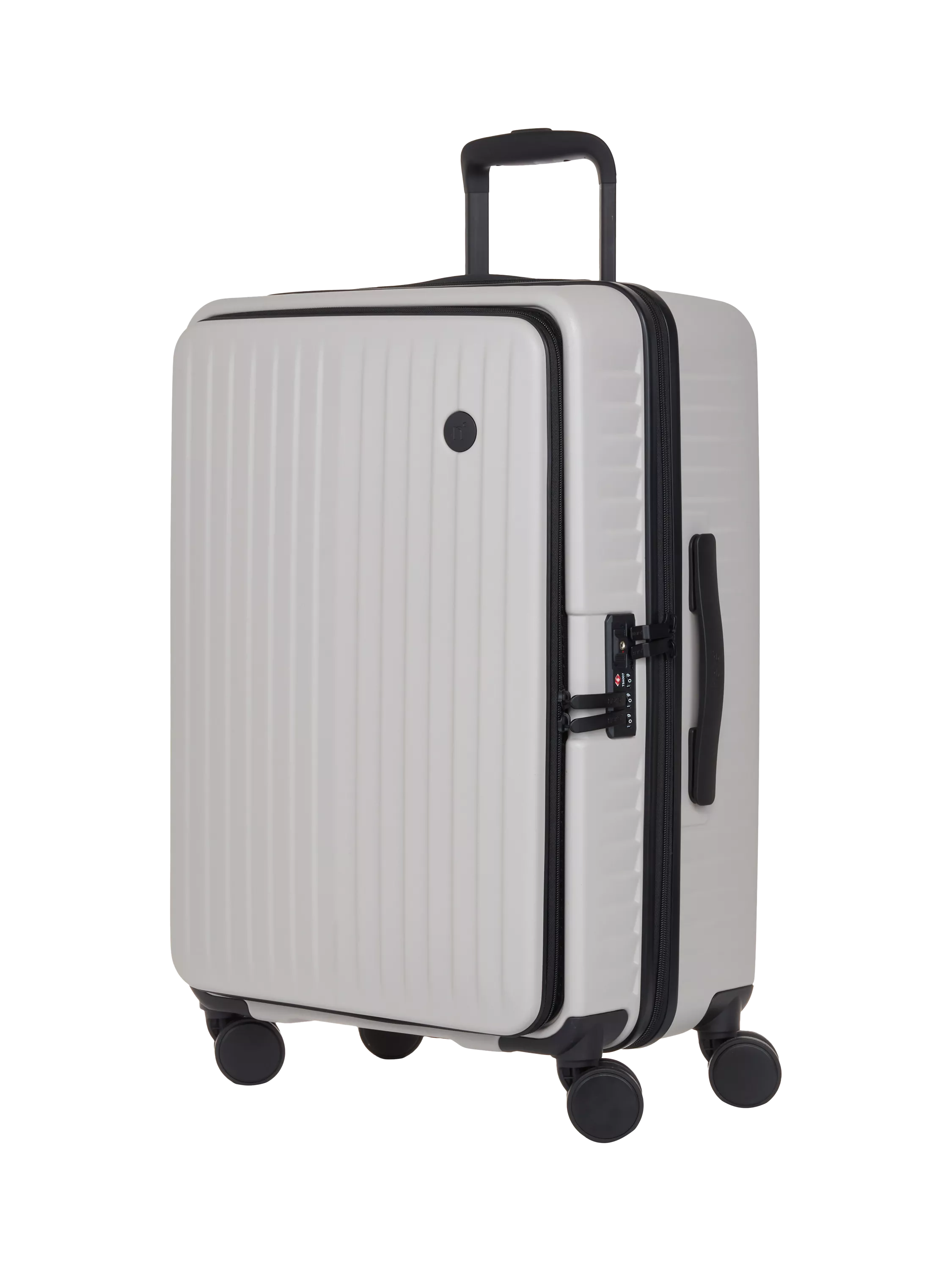 Nere Venture Dual Open 65cm Medium Suitcase, 59L, Taupe