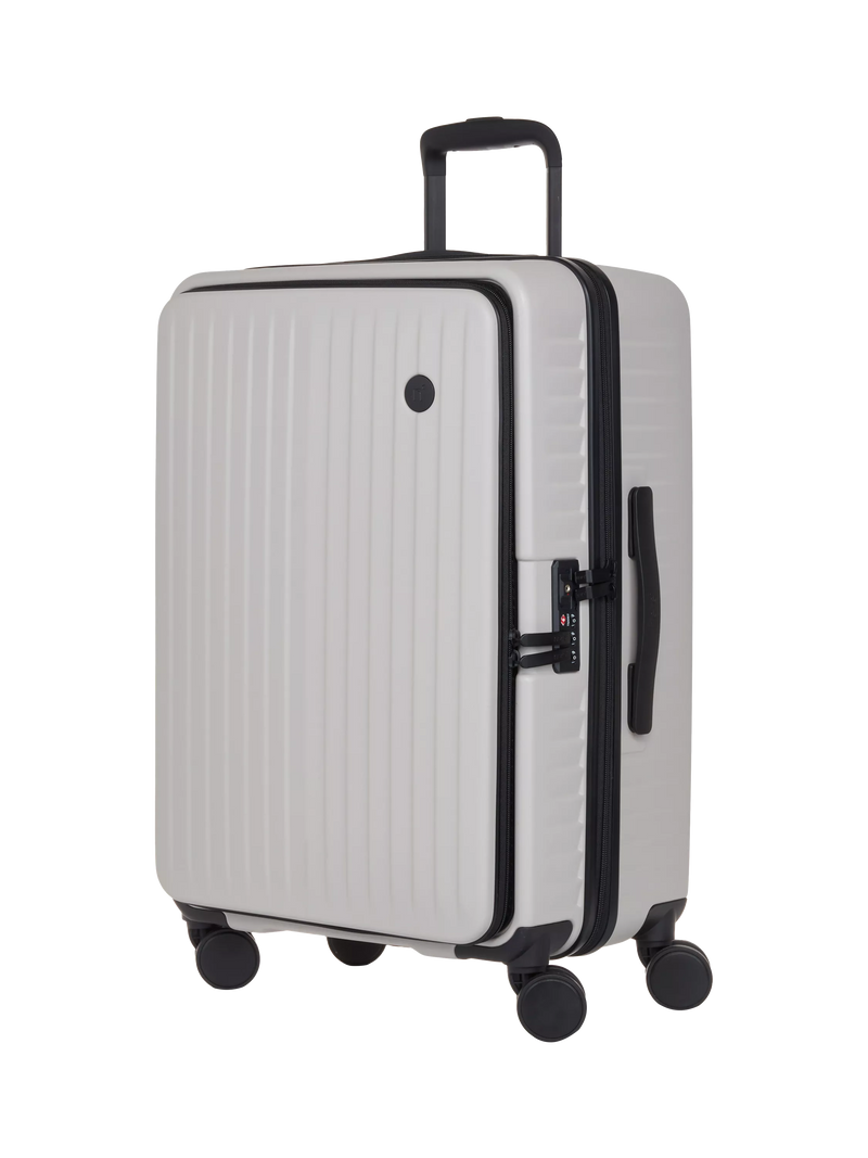 Nere Venture Dual Open 65cm Medium Suitcase, 59L, Taupe