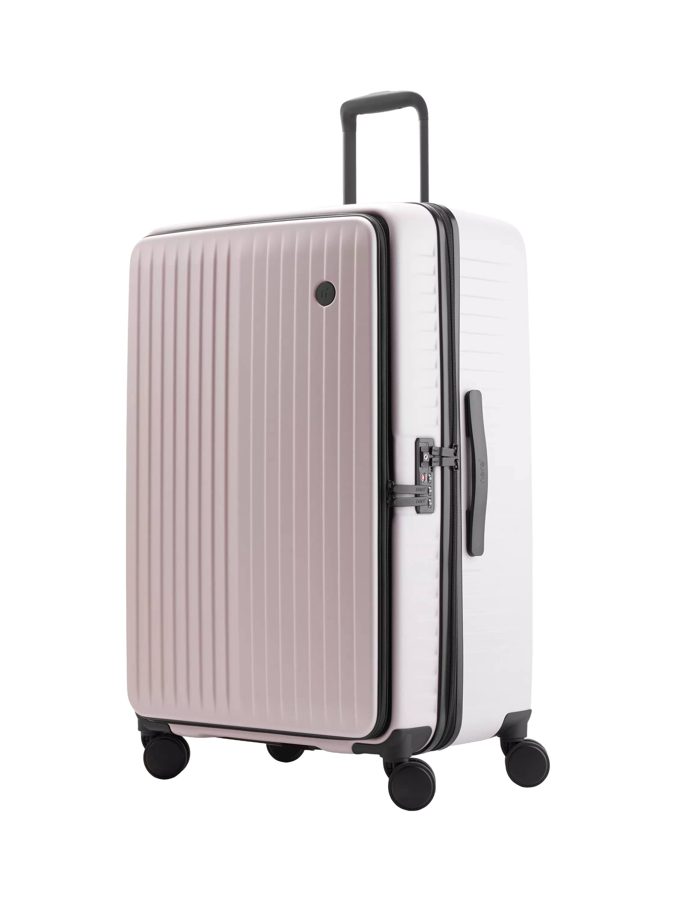 Nere Venture Dual Open 4-Wheel Spinner 76cm Large Suitcase, 98L, Pink