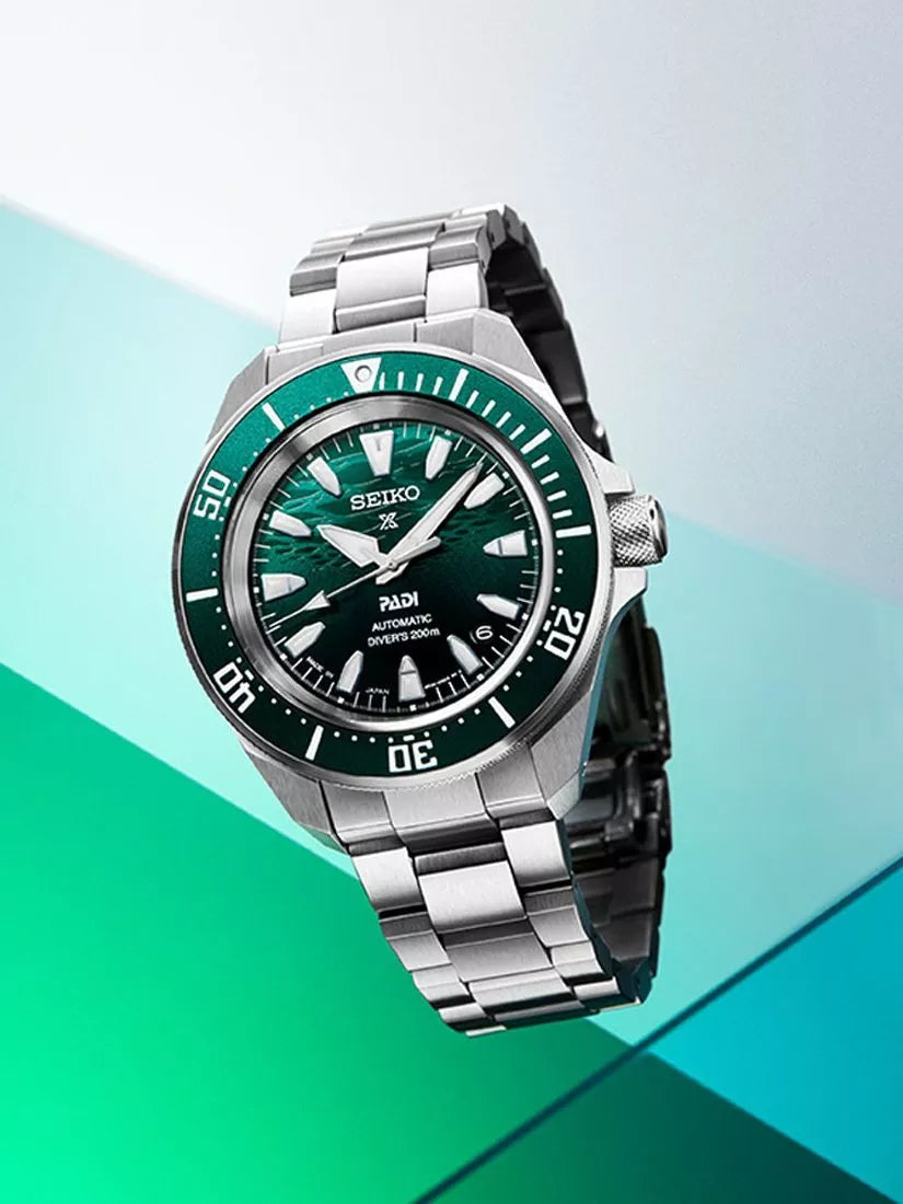 Seiko Prospex PADI diver's watch SRPL53K1 green dial, UK version