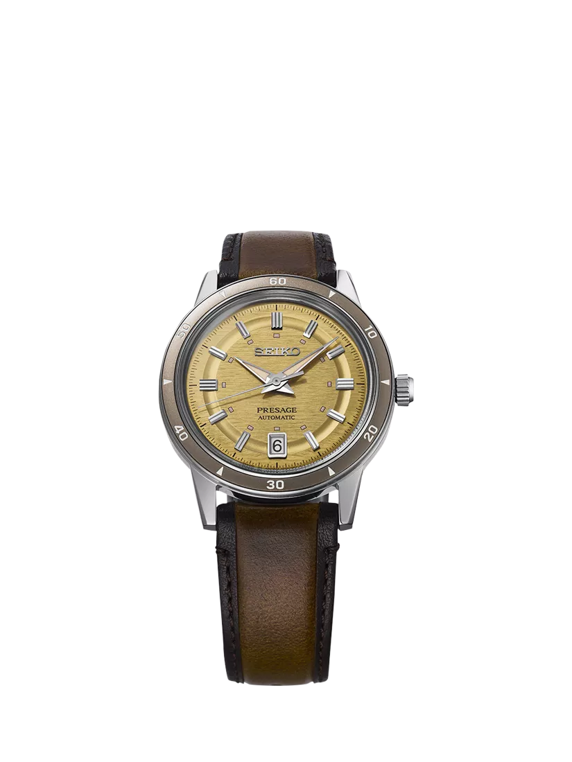 Seiko automatic golden yellow dial watch, imported from the UK