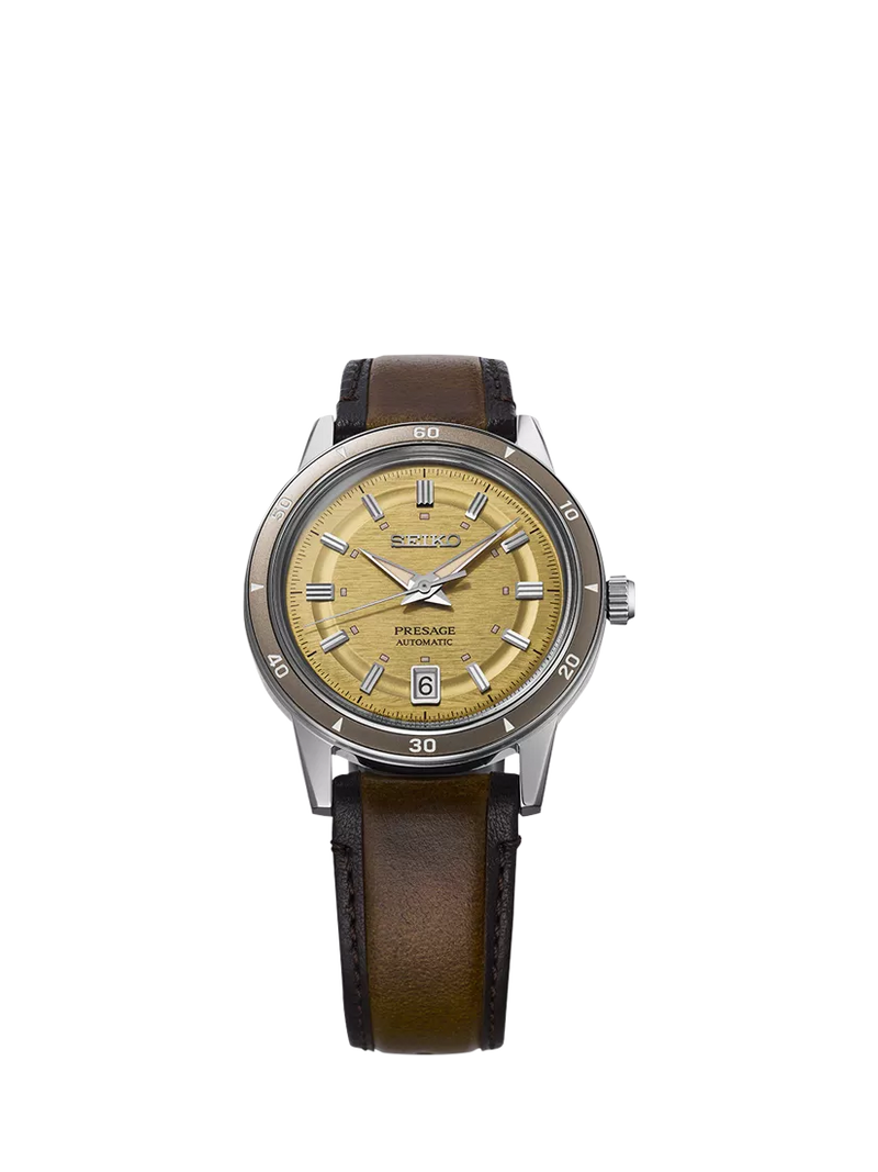 Seiko automatic golden yellow dial watch, imported from the UK