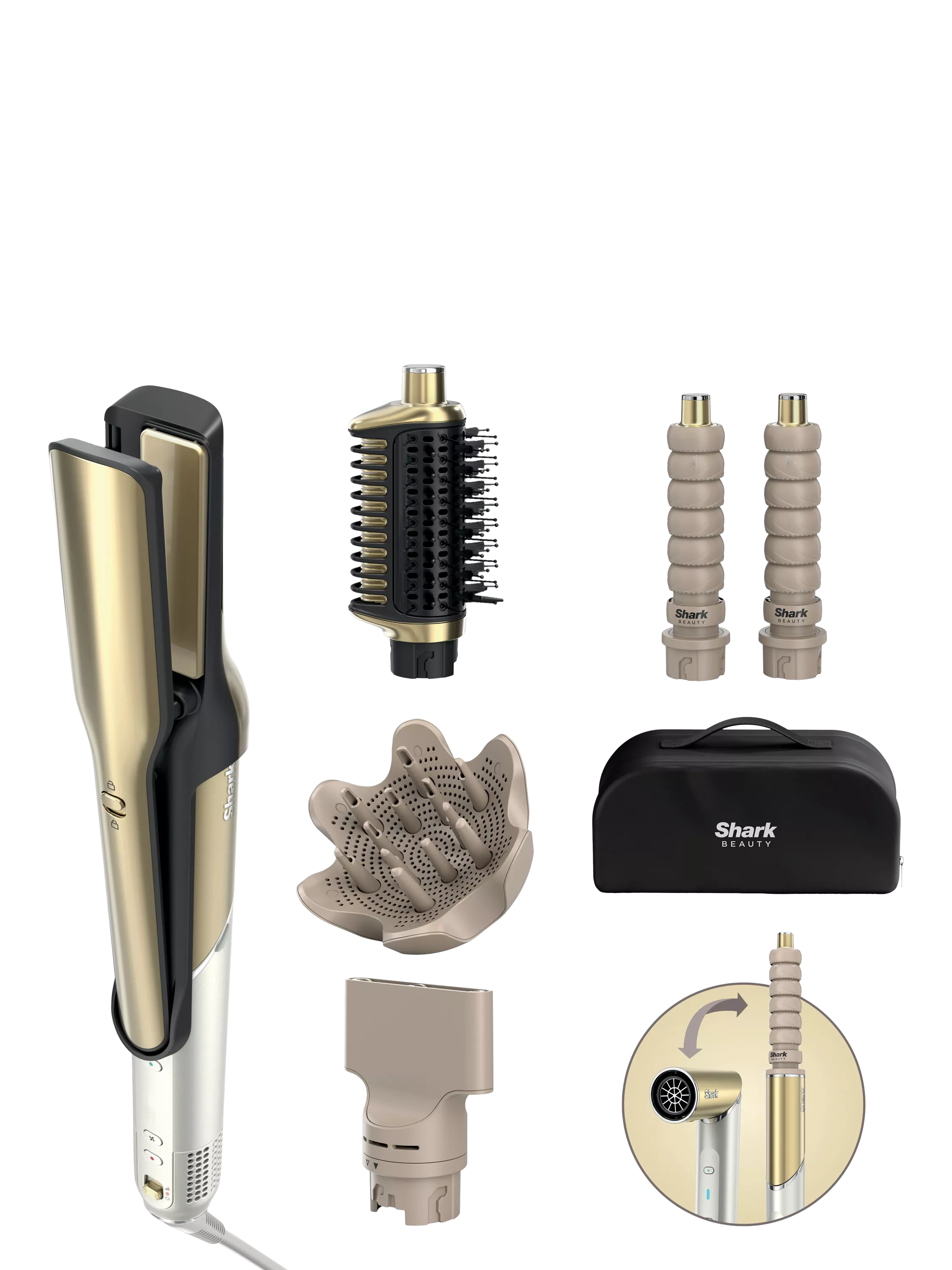 Shark Glam multi styler HD6052SUK French Gold (British brand)