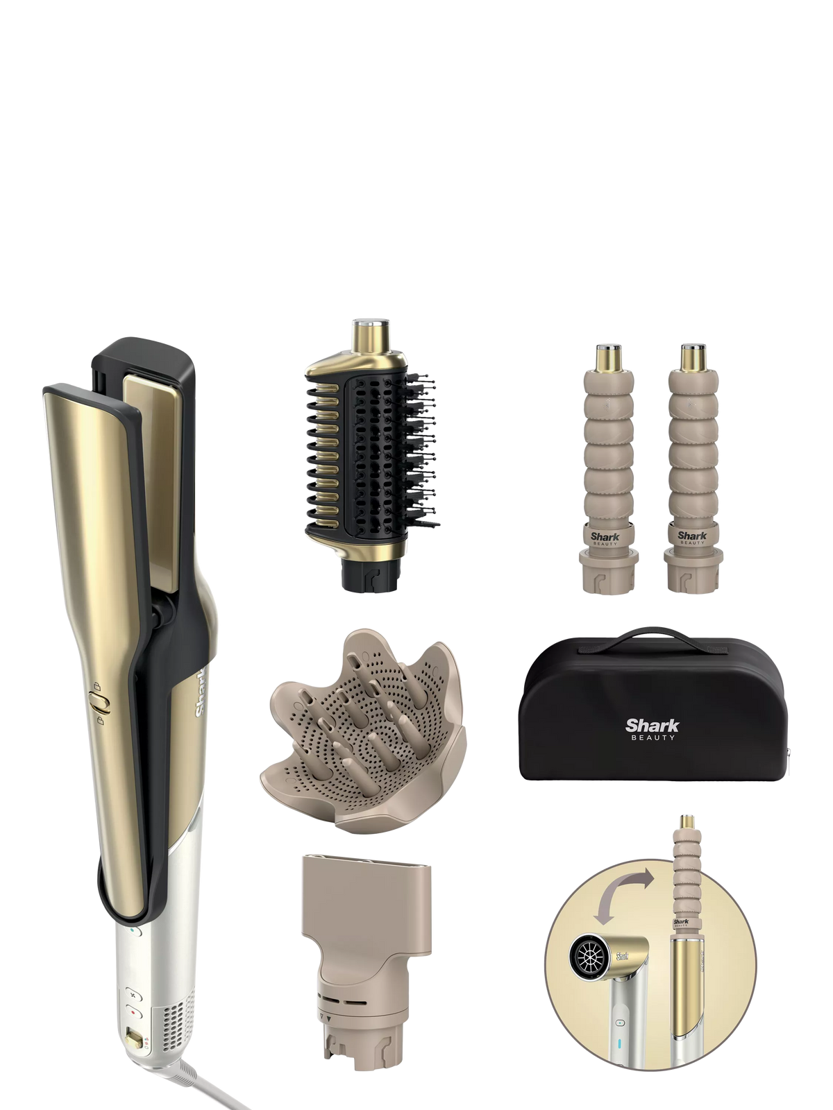 Shark Glam multi styler HD6052SUK French Gold (British brand)