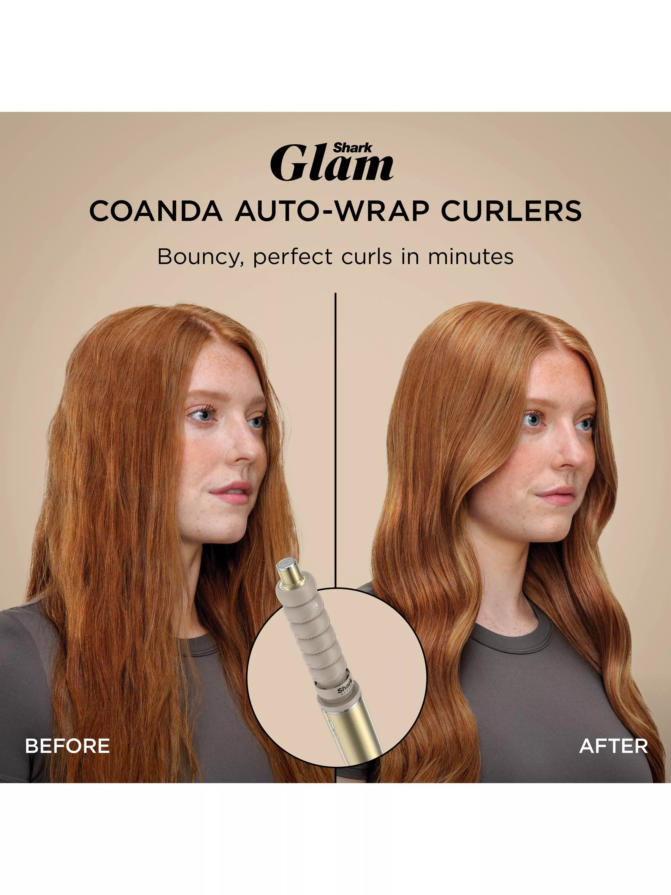 Shark Glam Multi Styler French Gold, imported from the UK