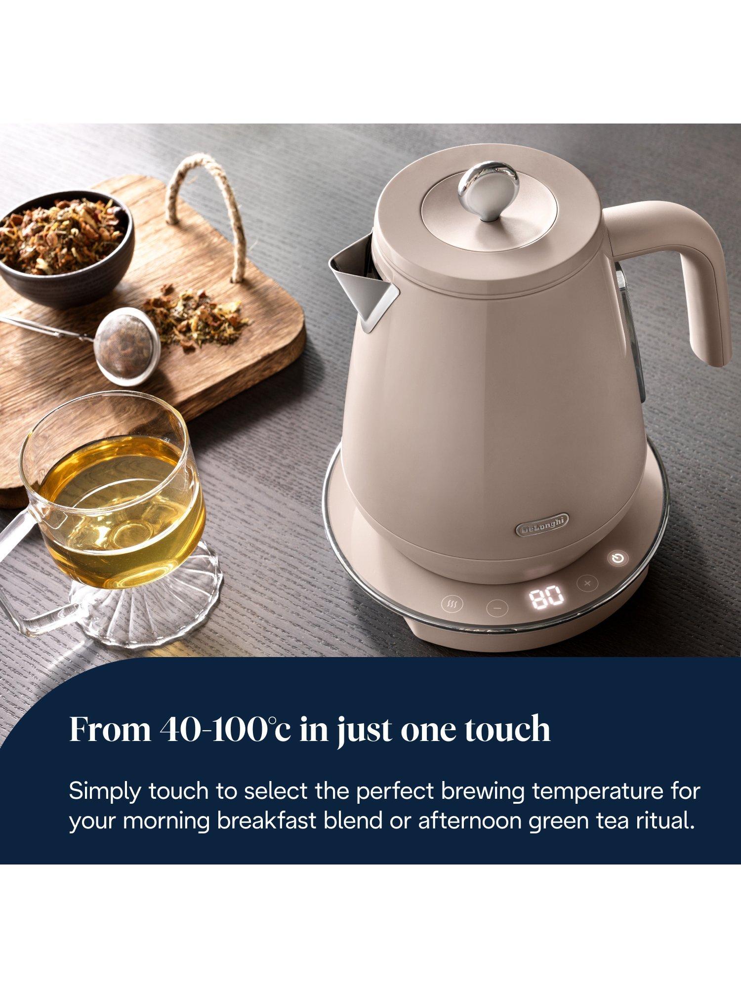 De'Longhi variable temperature electric kettle 1.7L beige - British product