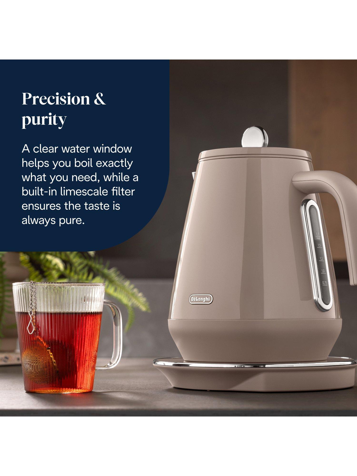 De'Longhi variable temperature electric kettle 1.7L beige - British product