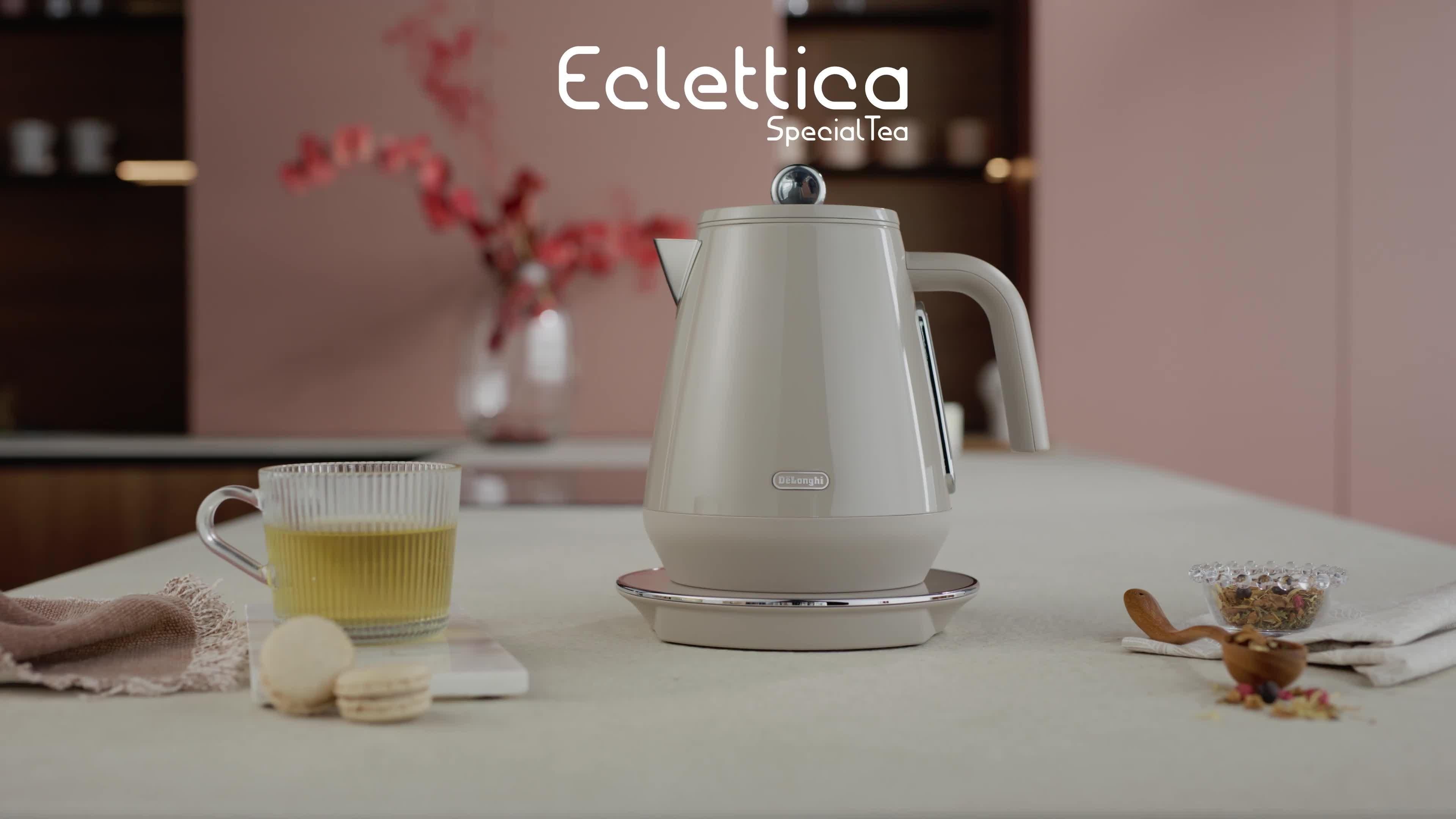 De'Longhi variable temperature electric kettle 1.7L beige - British product