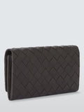 John Lewis flapover coin purse in chocolate leather (British brand)