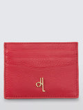 John Lewis Icon Leather Card Holder, Red