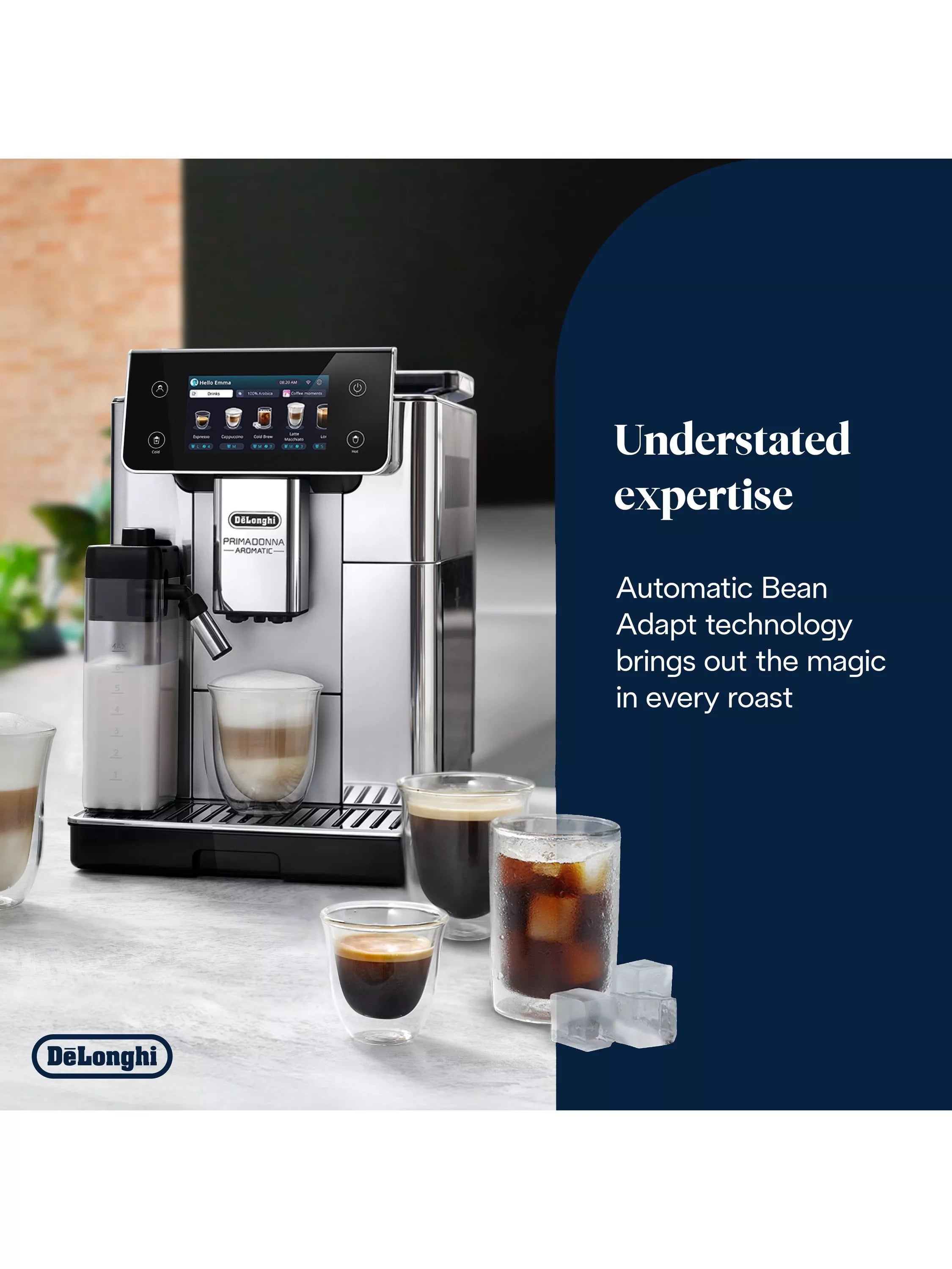 De'Longhi PrimaDonna Aromatic coffee machine, imported from the UK