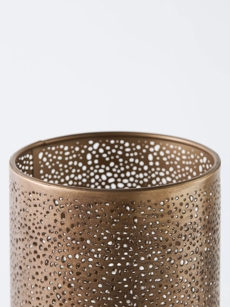 John Lewis etched table lamp antique brass, imported from the UK