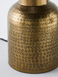 John Lewis embossed metal lamp base steel brass effect, imported from the UK