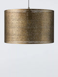 John Lewis etched drum lampshade antique brass 40cm, imported from the UK