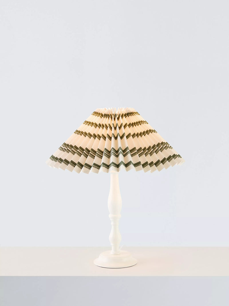 John Lewis Palenque Stripe Pleat Lampshade, Dia.40cm