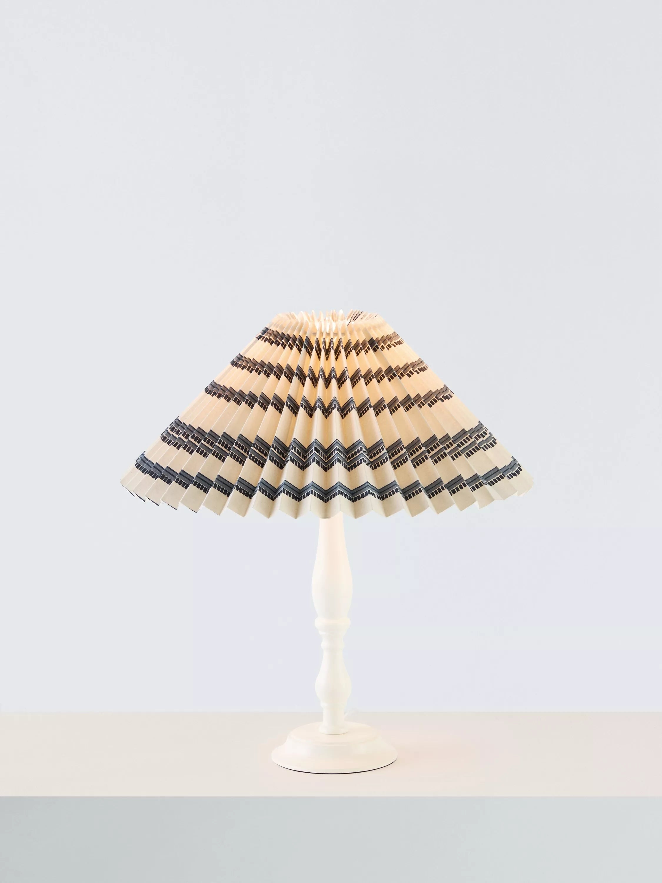 John Lewis Palenque Stripe Pleat Lampshade, Dia.40cm