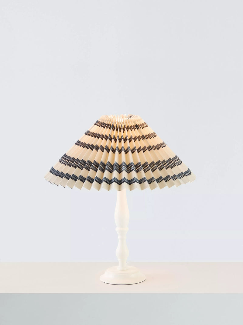 John Lewis Palenque Stripe Pleat Lampshade, Dia.40cm