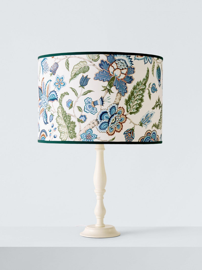 John Lewis Sanderson drum lampshade Alum Indigo 40cm, imported from the UK