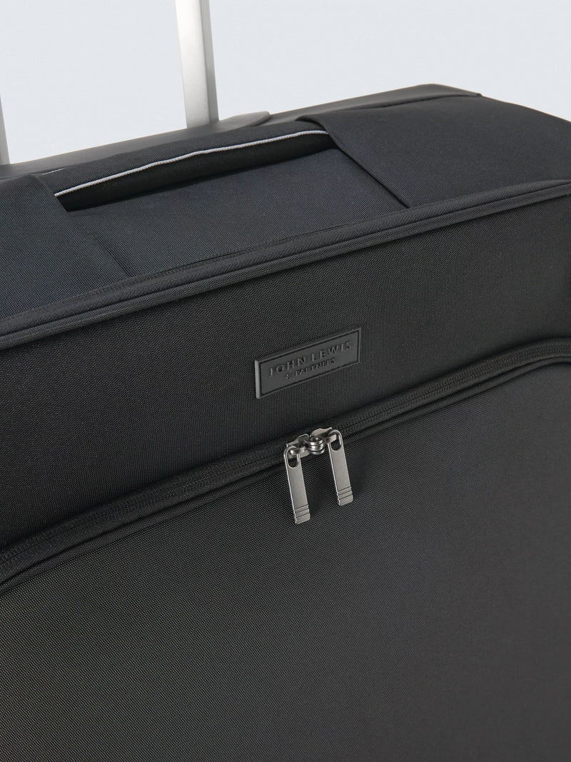 John Lewis Malta soft-sided cabin suitcase 35L black, UK version