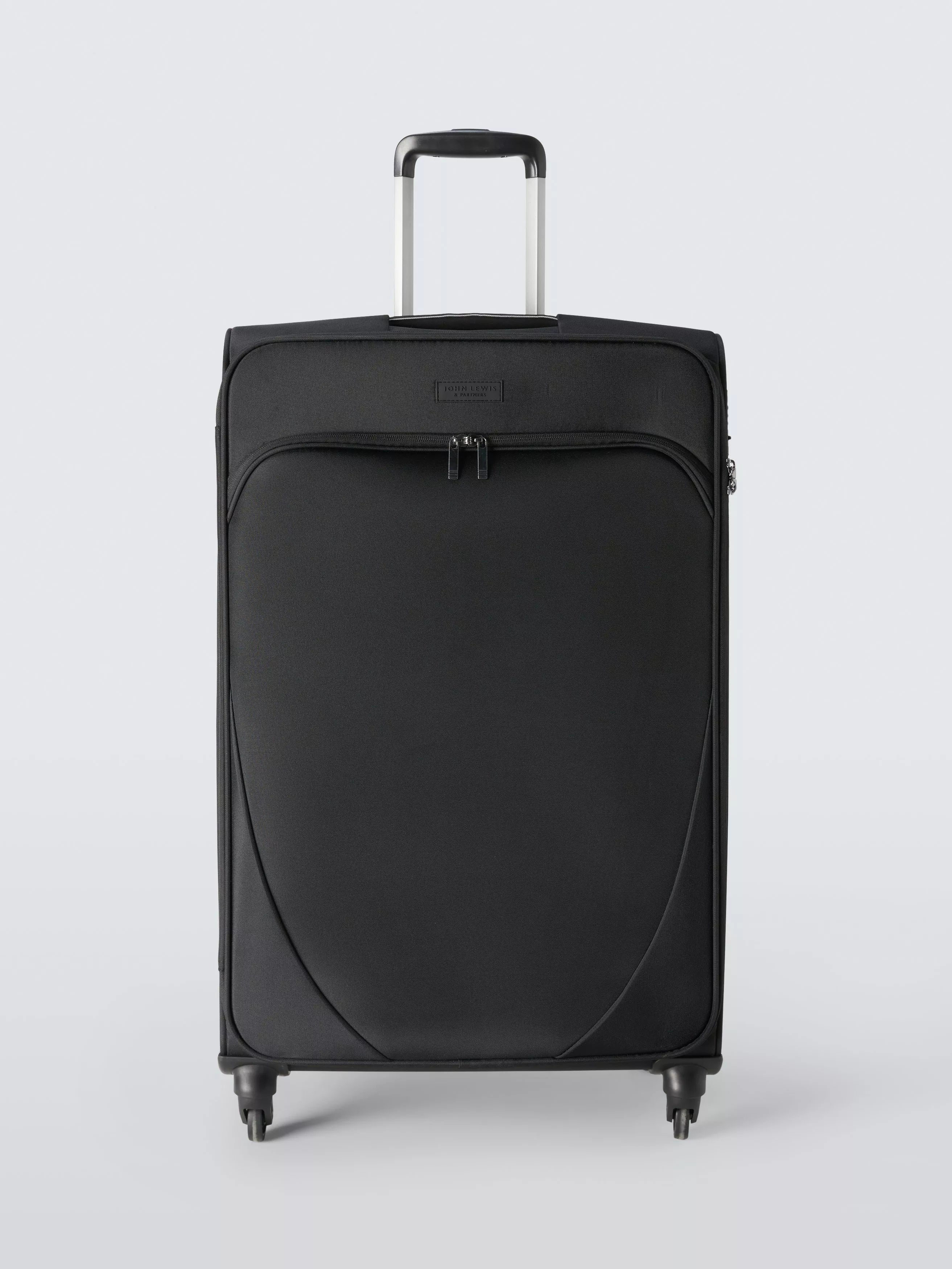 John Lewis Malta large soft-sided suitcase 87L black - British product