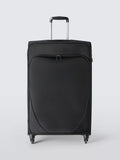 John Lewis Malta large soft-sided suitcase 87L black - British product
