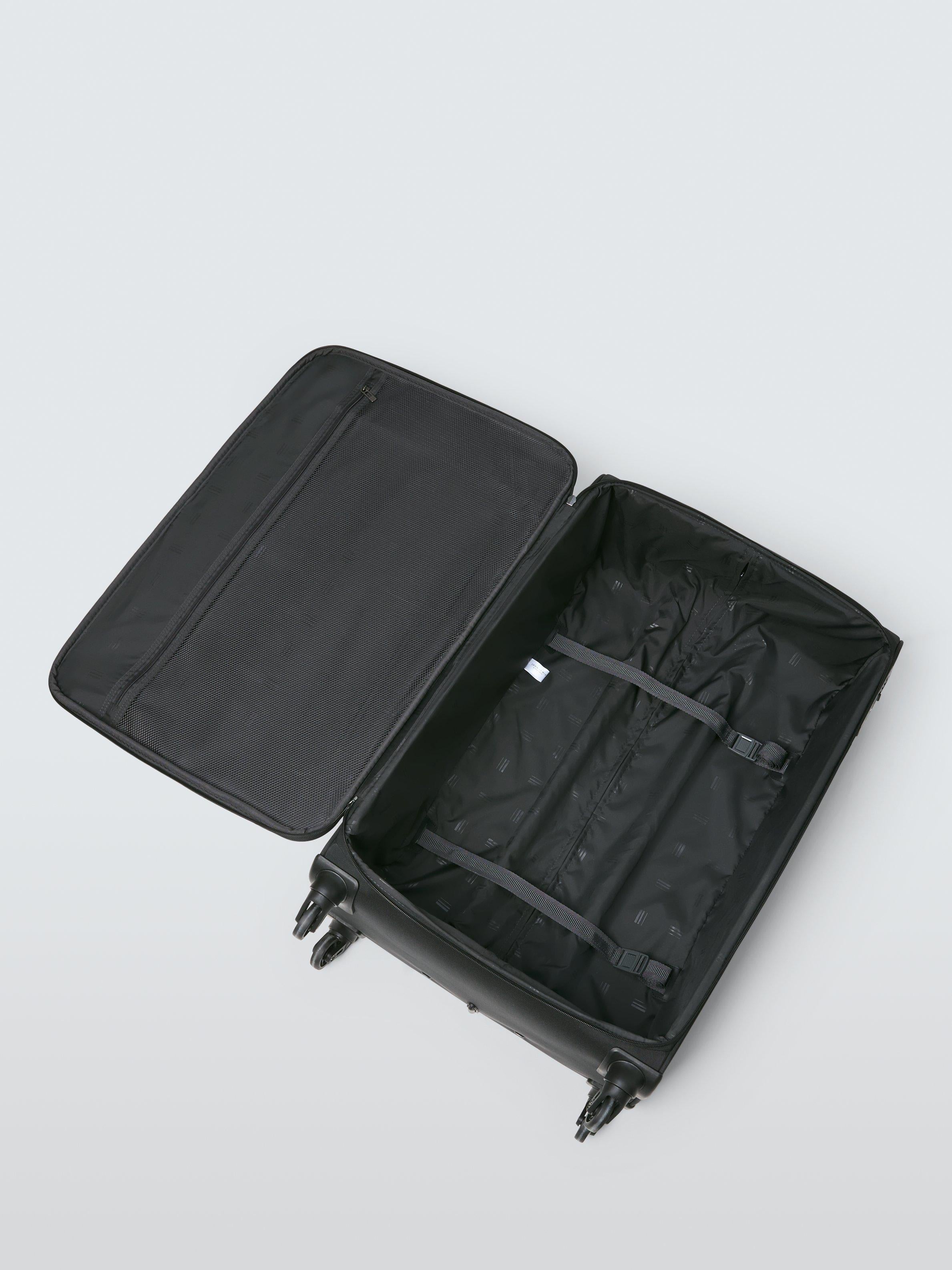 John Lewis Malta large soft-sided suitcase 87L black - British product