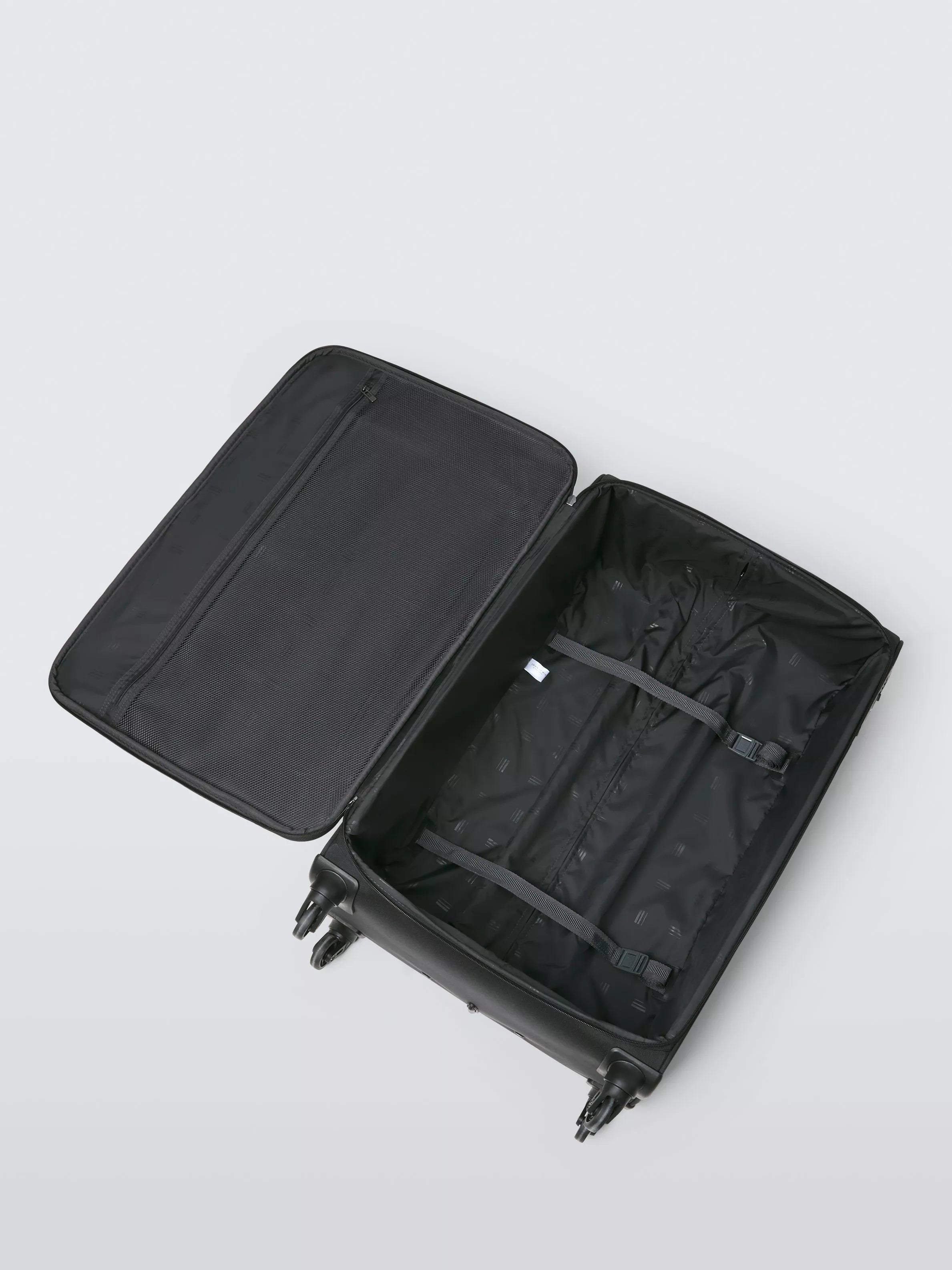 John Lewis Malta large soft-sided suitcase 87L black - British product