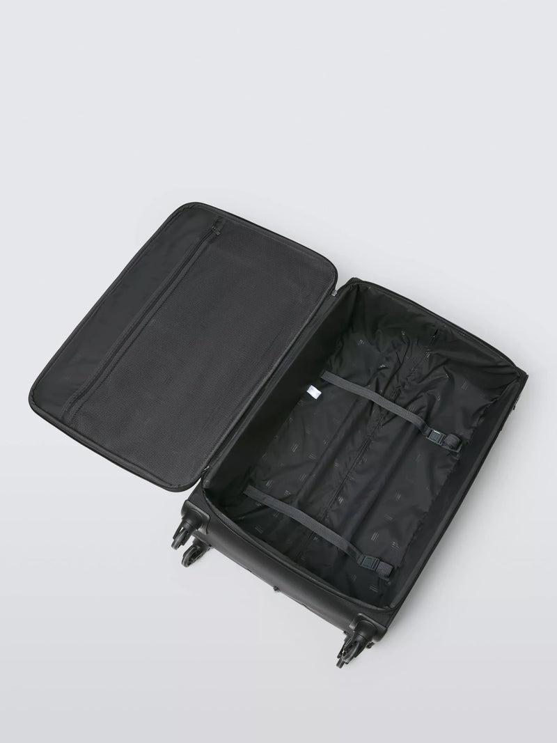 John Lewis Malta large soft-sided suitcase 87L black - British product