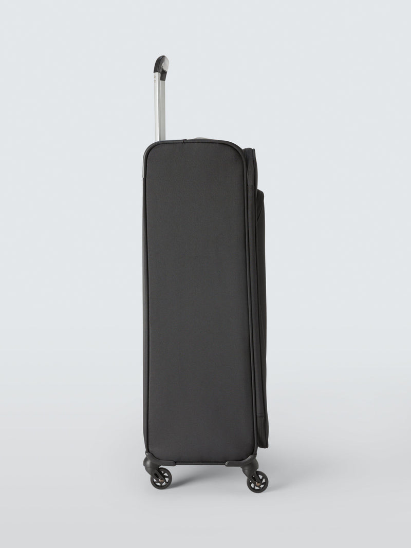 John Lewis Malta large soft-sided suitcase 87L black - British product
