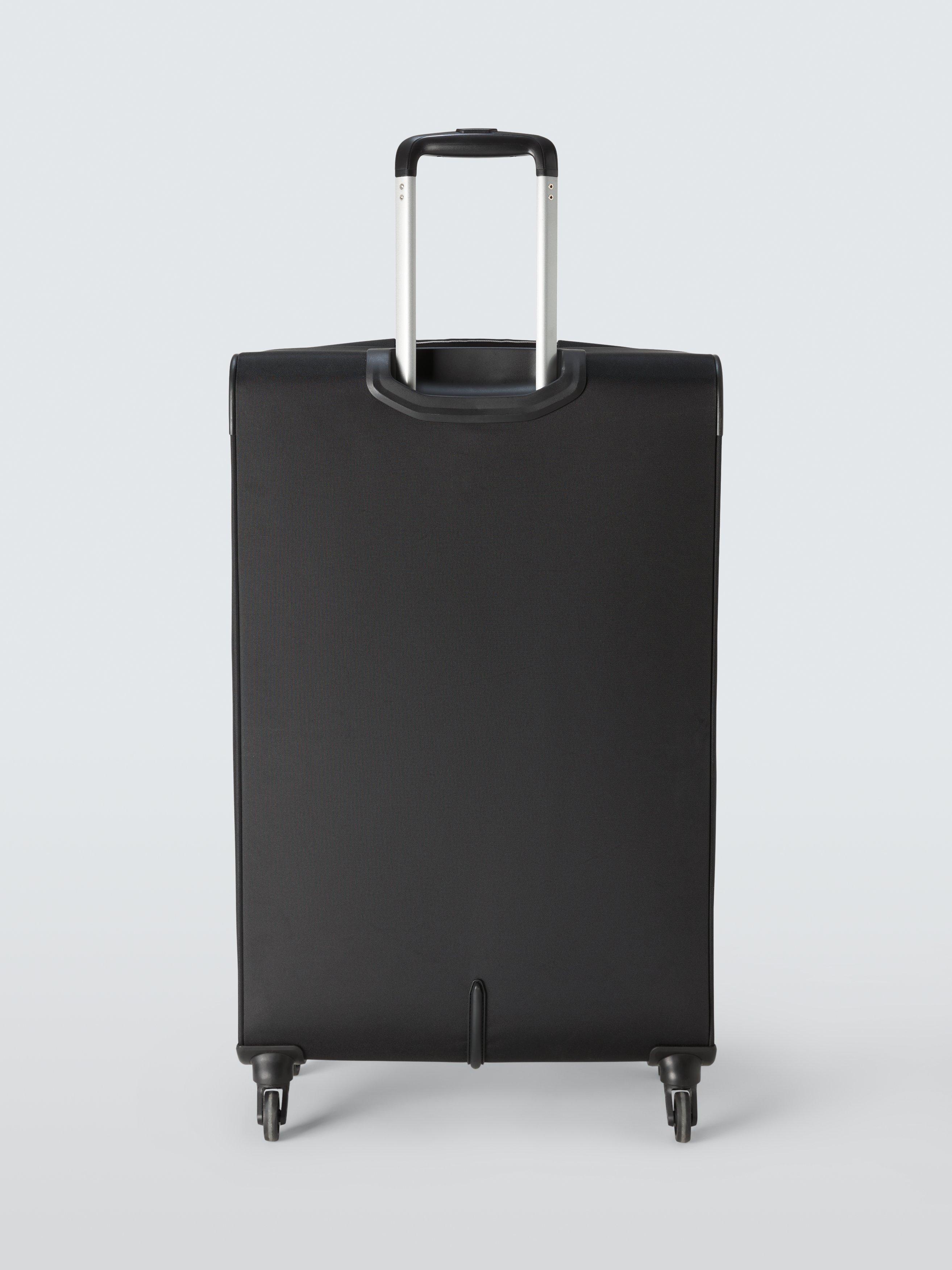 John Lewis Malta large soft-sided suitcase 87L black - British product