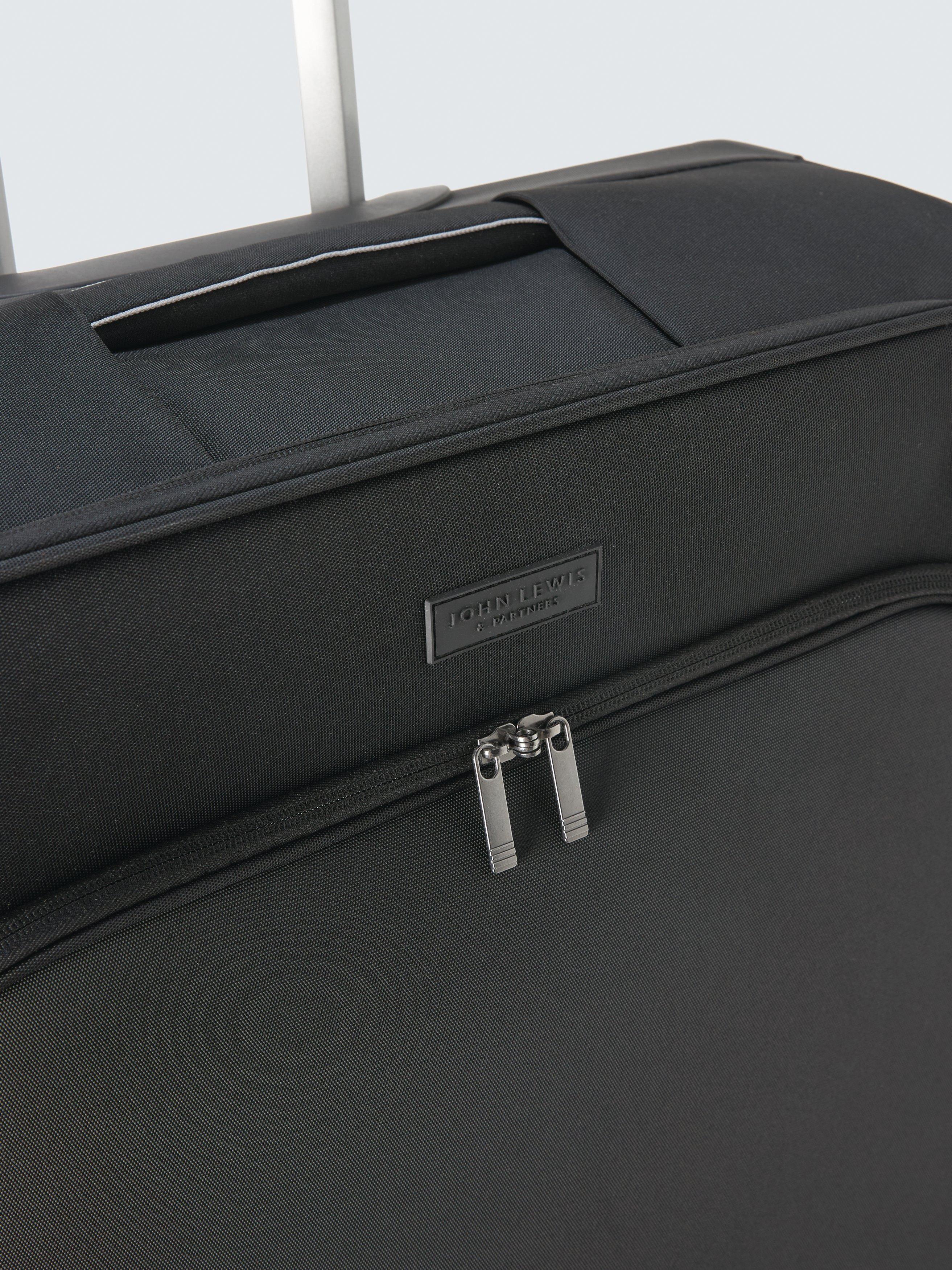 John Lewis Malta large soft-sided suitcase 87L black - British product