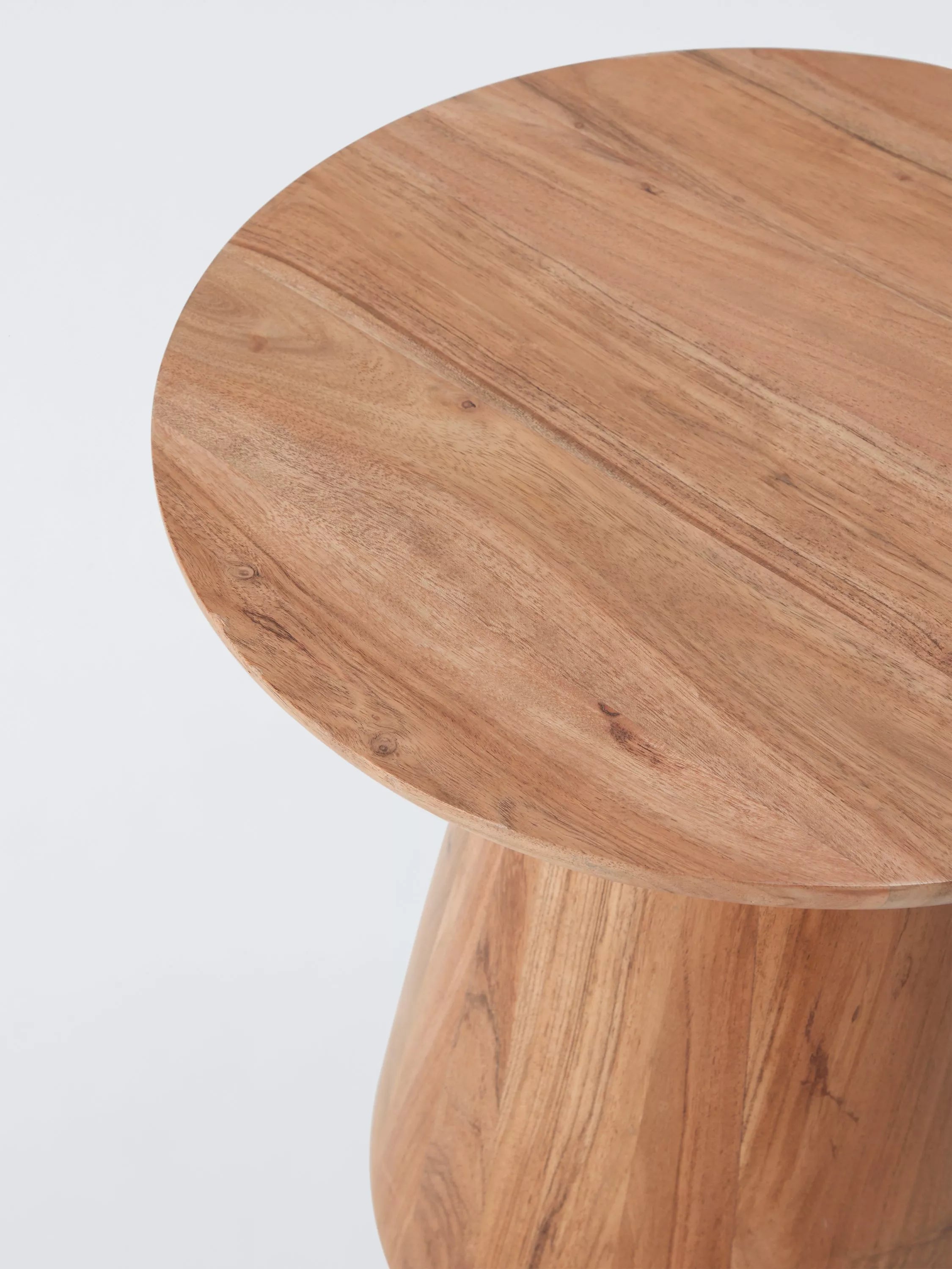 John Lewis Orb acacia wood side table natural, imported from the UK