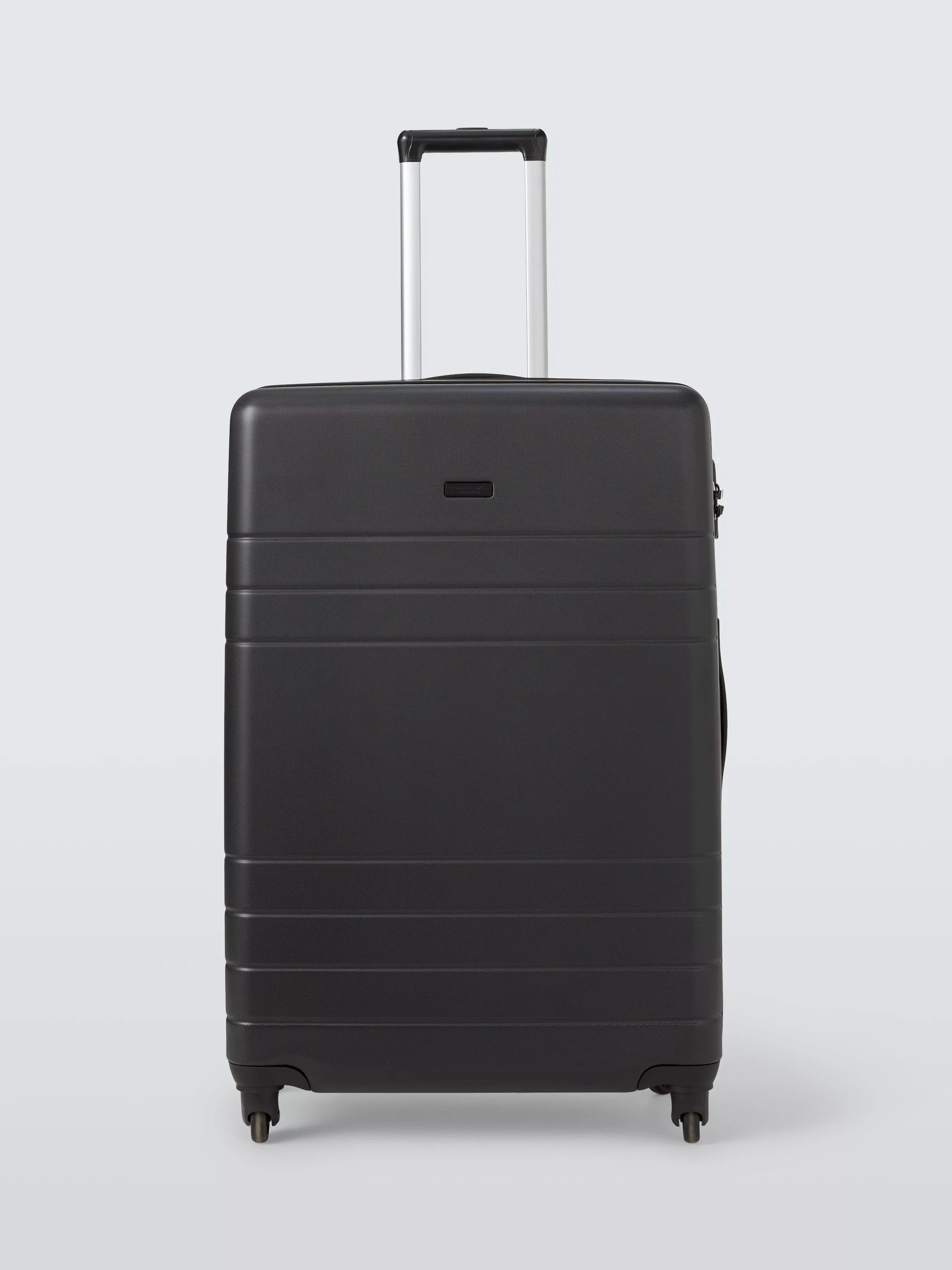 John Lewis Lisbon 4-Wheel 72cm Hard Shell Large Suitcase, Black